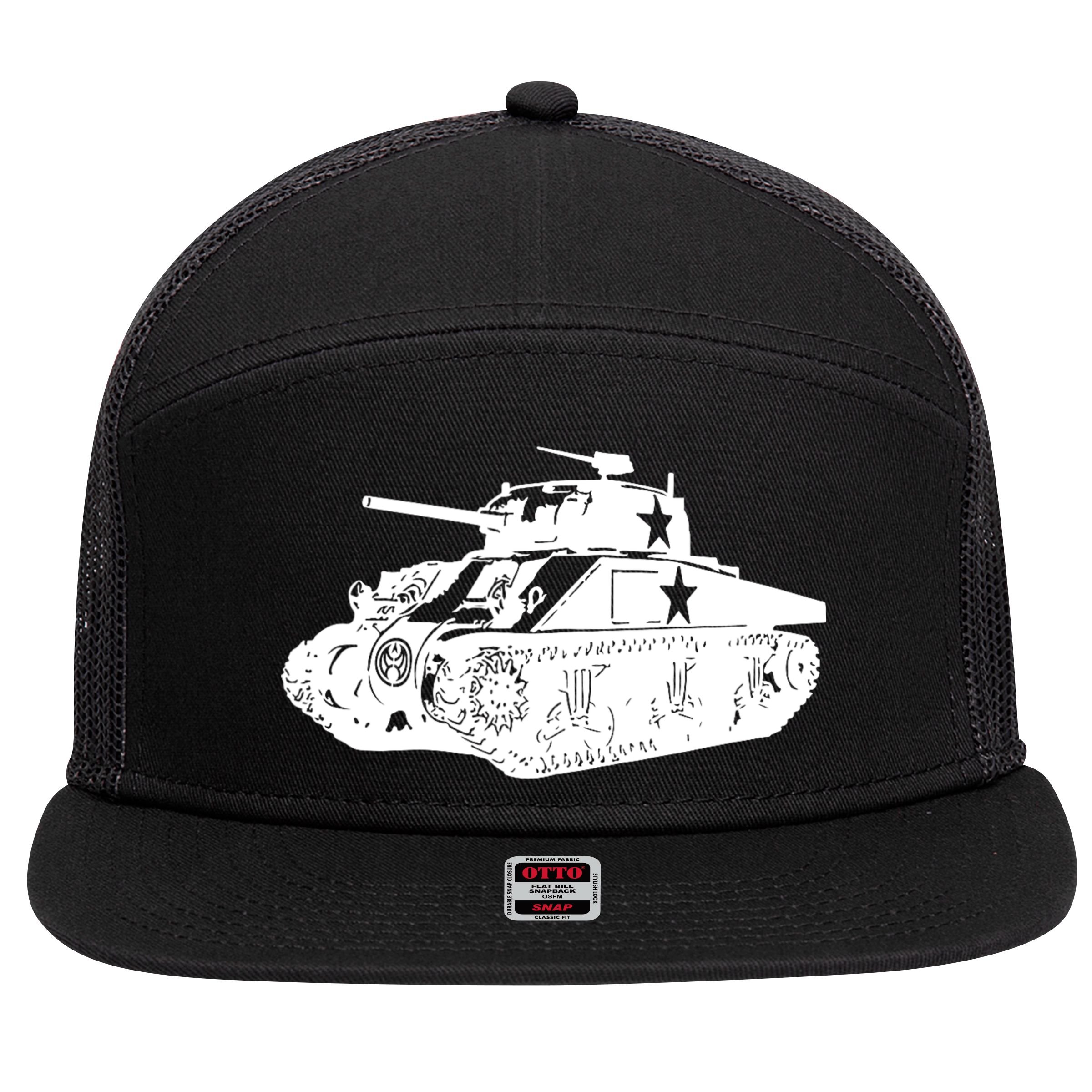 Tanks On Tanks Summer Tankception White 7 Panel Mesh Trucker Snapback Hat