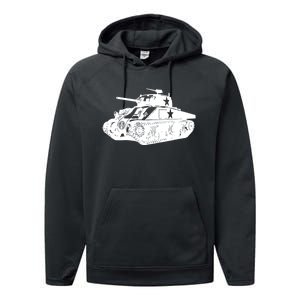 Tanks On Tanks Summer Tankception White Performance Fleece Hoodie