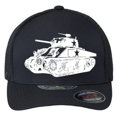 Tanks On Tanks Summer Tankception White Flexfit Unipanel Trucker Cap