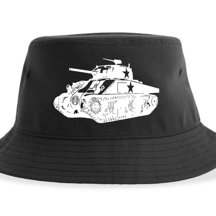 Tanks On Tanks Summer Tankception White Sustainable Bucket Hat