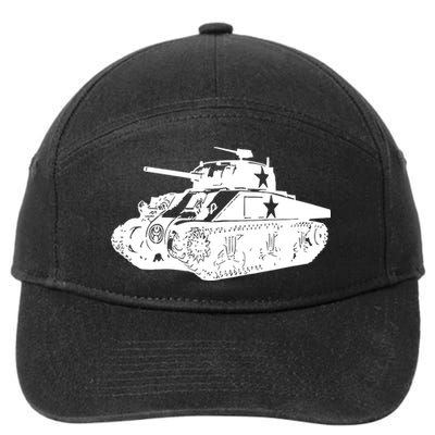 Tanks On Tanks Summer Tankception White 7-Panel Snapback Hat