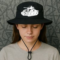 Tanks On Tanks Summer Tankception White Bucket Hat