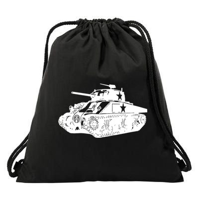 Tanks On Tanks Summer Tankception White Drawstring Bag