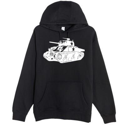 Tanks On Tanks Summer Tankception White Premium Pullover Hoodie