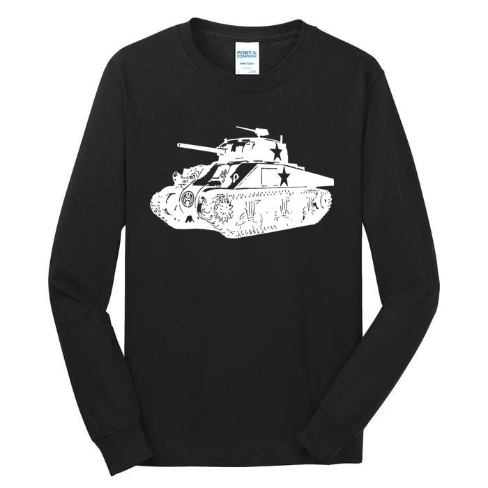 Tanks On Tanks Summer Tankception White Tall Long Sleeve T-Shirt