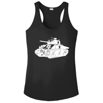 Tanks On Tanks Summer Tankception White Ladies PosiCharge Competitor Racerback Tank