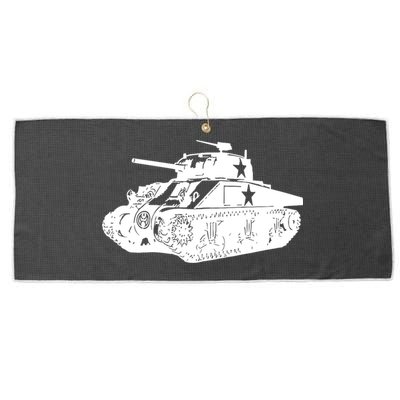Tanks On Tanks Summer Tankception White Large Microfiber Waffle Golf Towel