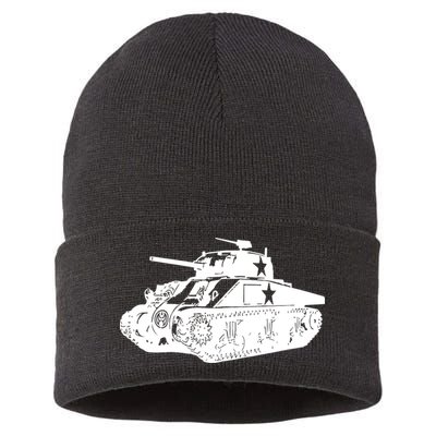 Tanks On Tanks Summer Tankception White Sustainable Knit Beanie