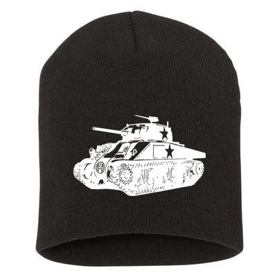 Tanks On Tanks Summer Tankception White Short Acrylic Beanie