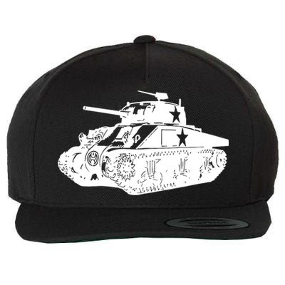 Tanks On Tanks Summer Tankception White Wool Snapback Cap
