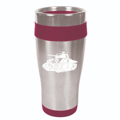 Tanks On Tanks Summer Tankception White 16oz Travel Tumbler