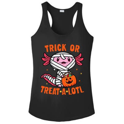 Trick or Treat A Lotl Axolotl Halloween Costume Ladies PosiCharge Competitor Racerback Tank