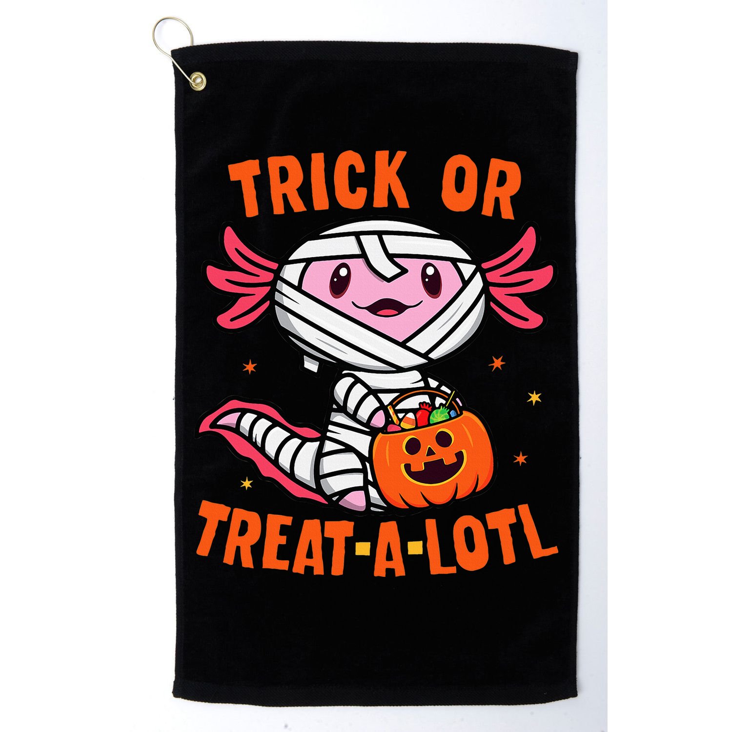 Trick or Treat A Lotl Axolotl Halloween Costume Golf Towel