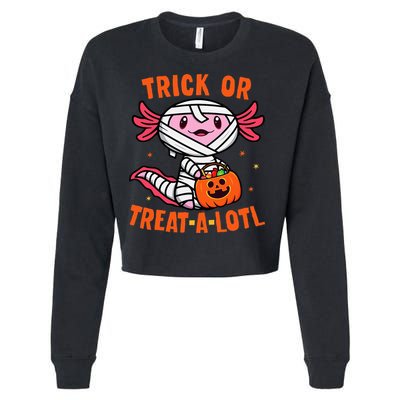 Trick or Treat A Lotl Axolotl Halloween Costume Cropped Pullover Crew