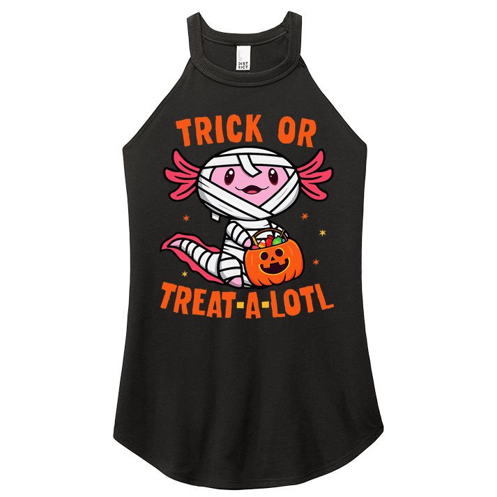 Trick or Treat A Lotl Axolotl Halloween Costume Women's Perfect Tri Rocker Tank