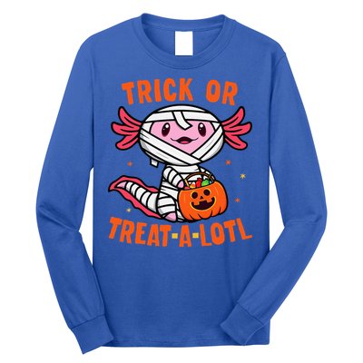 Trick or Treat A Lotl Axolotl Halloween Costume Long Sleeve Shirt