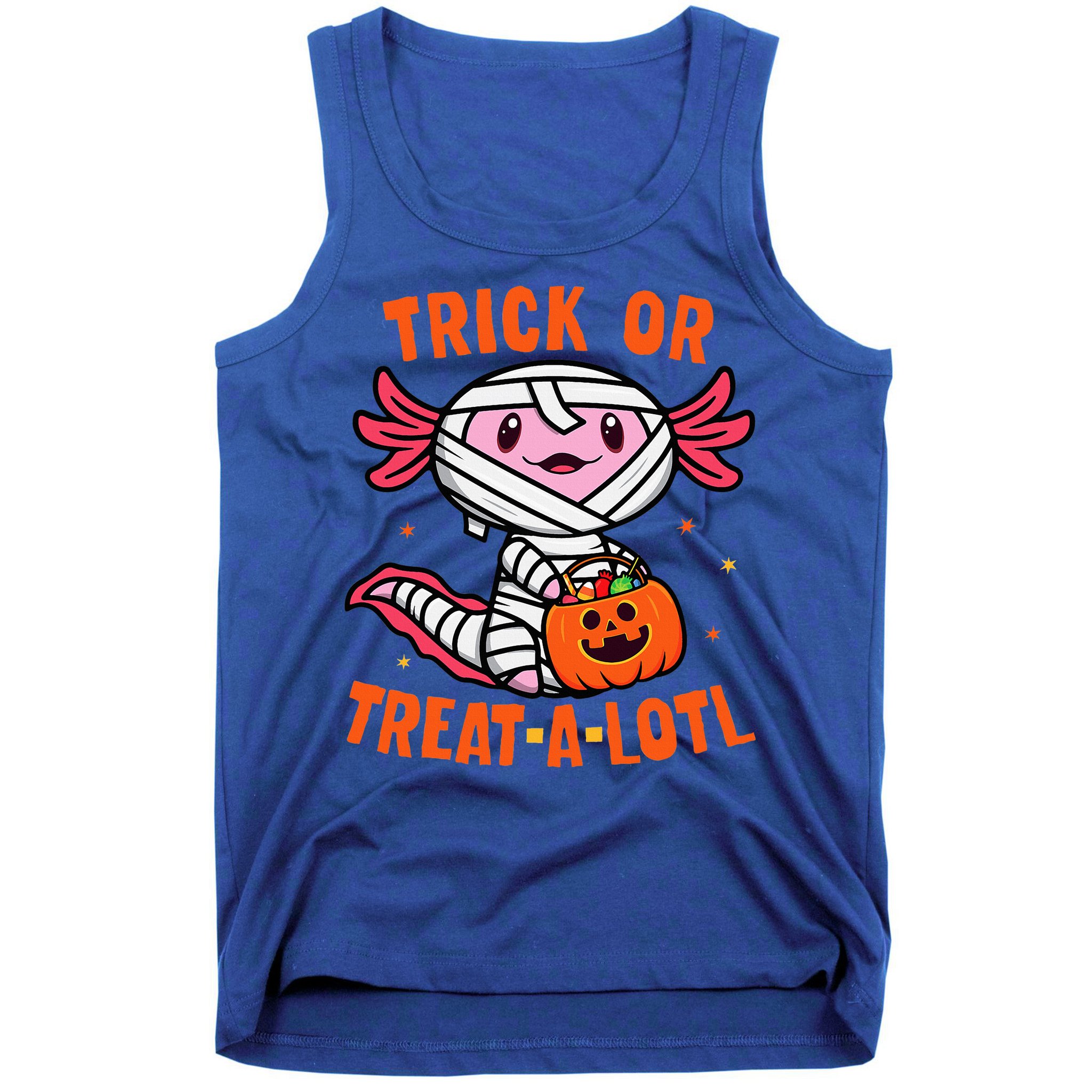 Trick or Treat A Lotl Axolotl Halloween Costume Tank Top