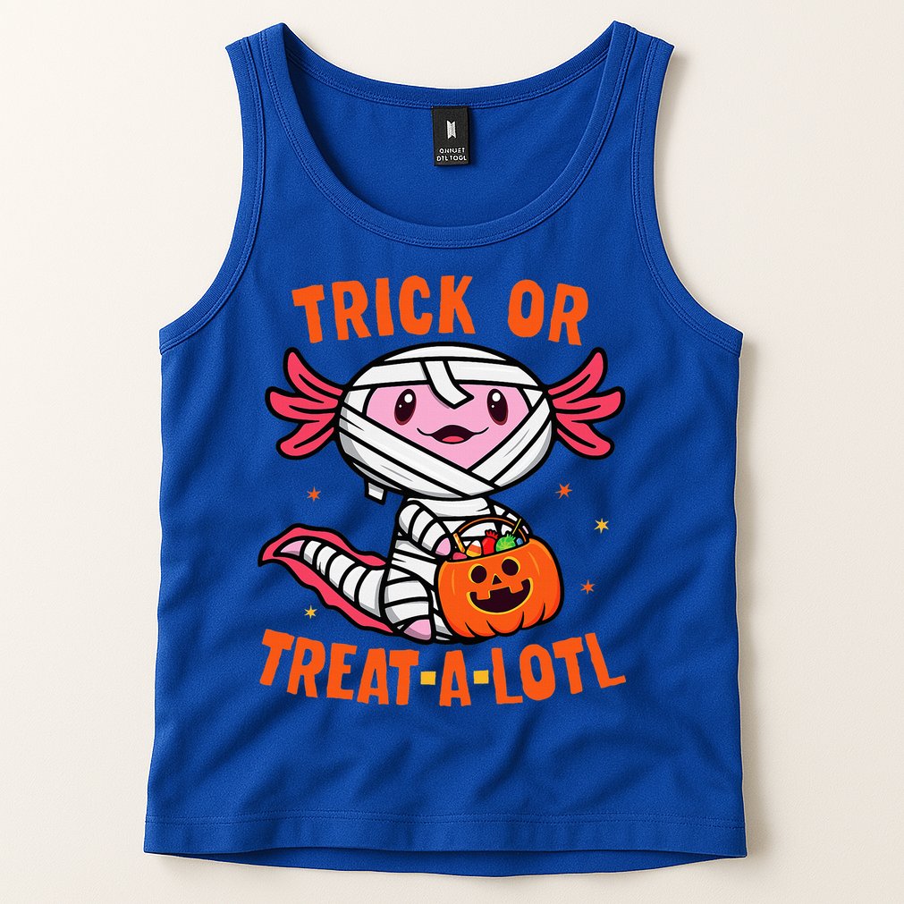 Trick or Treat A Lotl Axolotl Halloween Costume Tank Top