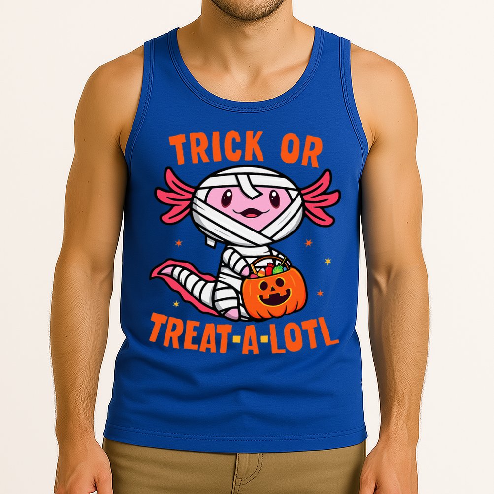 Trick or Treat A Lotl Axolotl Halloween Costume Tank Top