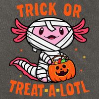 Trick or Treat A Lotl Axolotl Halloween Costume Cotton Canvas Backpack