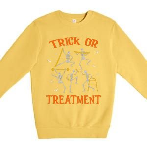 Trick Or Treatment Pt Physical Therapy Therapist Halloween Premium Crewneck Sweatshirt