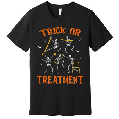 Trick Or Treatment Pt Physical Therapy Therapist Halloween Premium T-Shirt