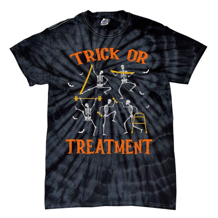 Trick Or Treatment Pt Physical Therapy Therapist Halloween Tie-Dye T-Shirt