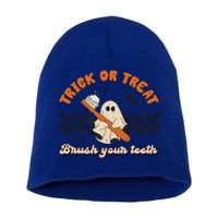 Trick Or Treat Brush Your Teeth Dentist Halloween Costume Great Gift Short Acrylic Beanie