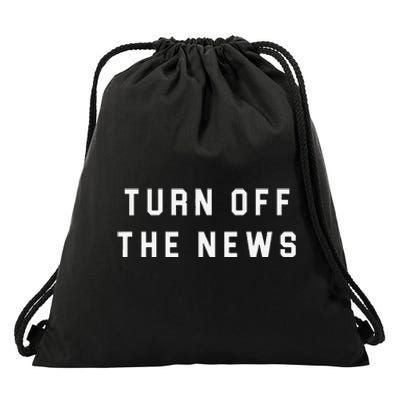 Turn Off The News Drawstring Bag