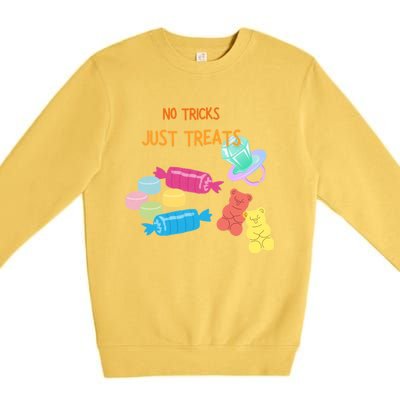 Trick Or Treat Halloween No Tricks Just Treats Great Gift Premium Crewneck Sweatshirt