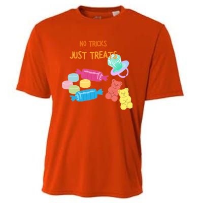 Trick Or Treat Halloween No Tricks Just Treats Great Gift Cooling Performance Crew T-Shirt