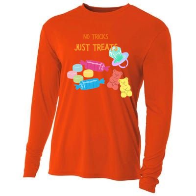 Trick Or Treat Halloween No Tricks Just Treats Great Gift Cooling Performance Long Sleeve Crew