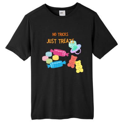 Trick Or Treat Halloween No Tricks Just Treats Great Gift Tall Fusion ChromaSoft Performance T-Shirt