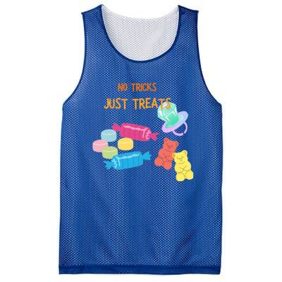 Trick Or Treat Halloween No Tricks Just Treats Great Gift Mesh Reversible Basketball Jersey Tank