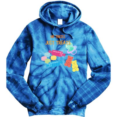 Trick Or Treat Halloween No Tricks Just Treats Great Gift Tie Dye Hoodie