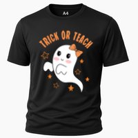 Trick Or Teach Cute Halloween Teacher Cooling Performance Crew T-Shirt