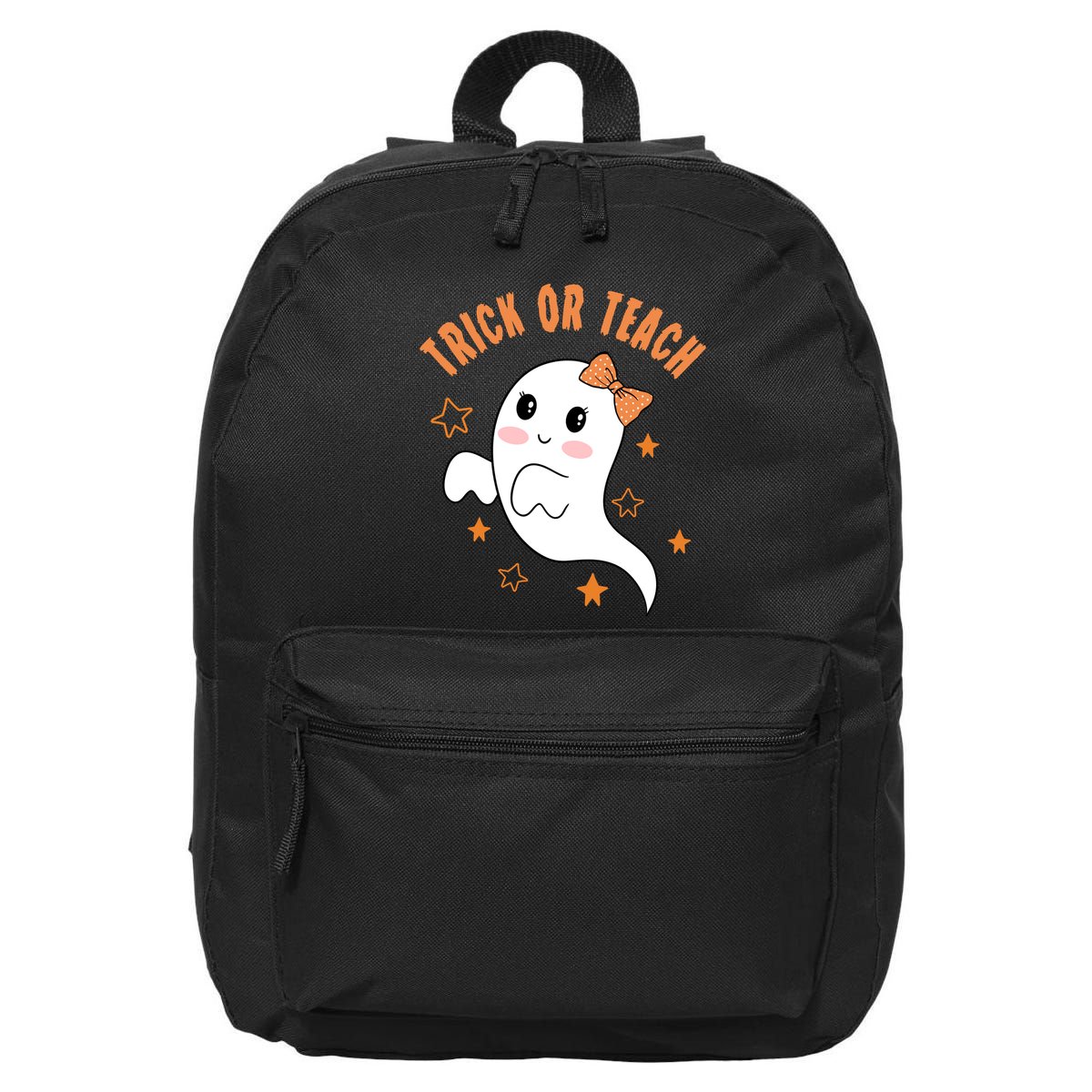 Trick Or Teach Cute Halloween Teacher 16 in Basic Backpack