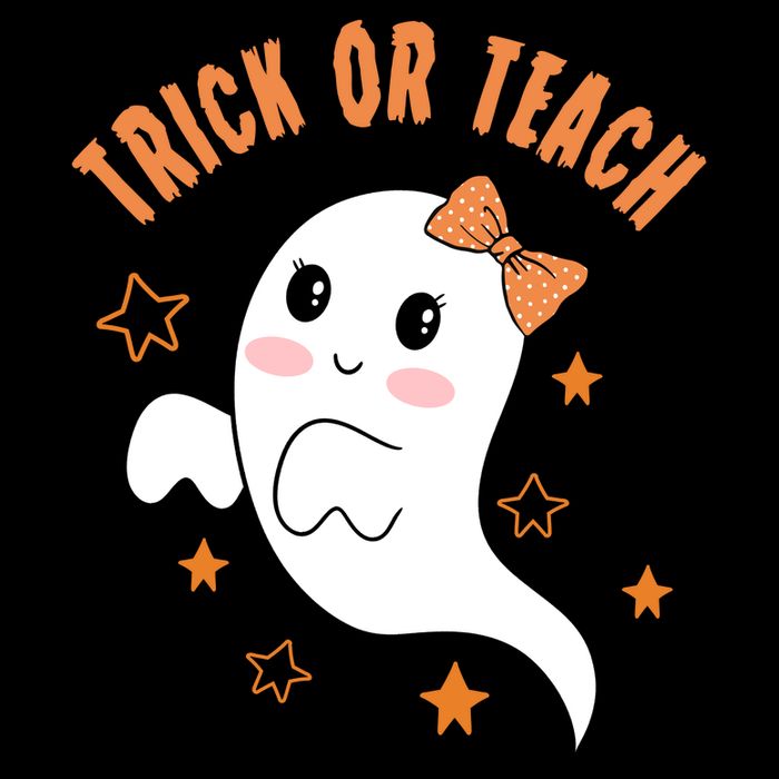 Trick Or Teach Cute Halloween Teacher Baby Bodysuit