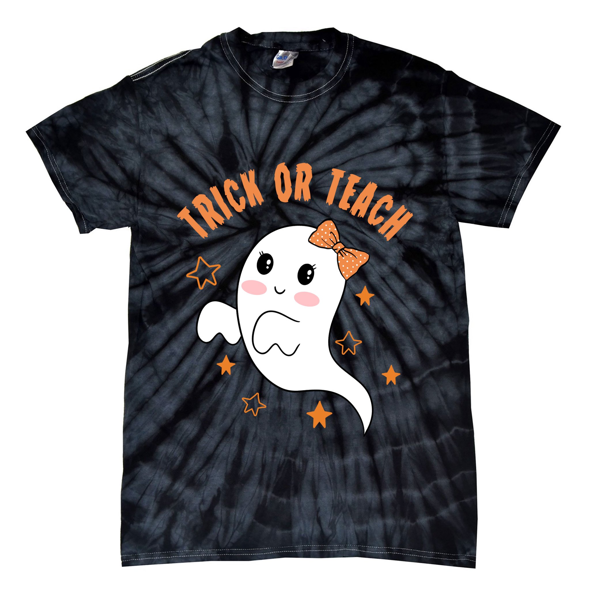 Trick Or Teach Cute Halloween Teacher Tie-Dye T-Shirt