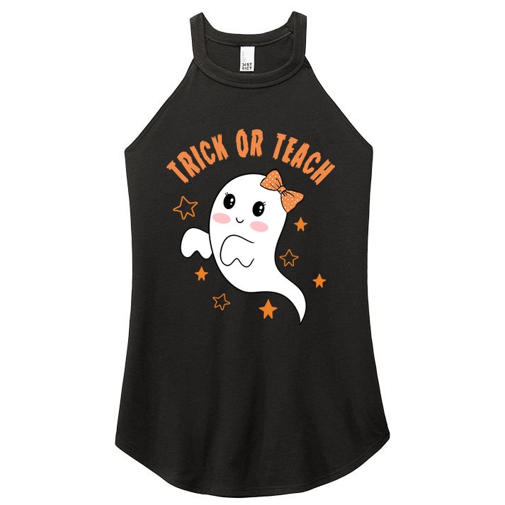 Trick Or Teach Cute Halloween Teacher Women's Perfect Tri Rocker Tank