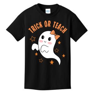 Trick Or Teach Cute Halloween Teacher Kids T-Shirt