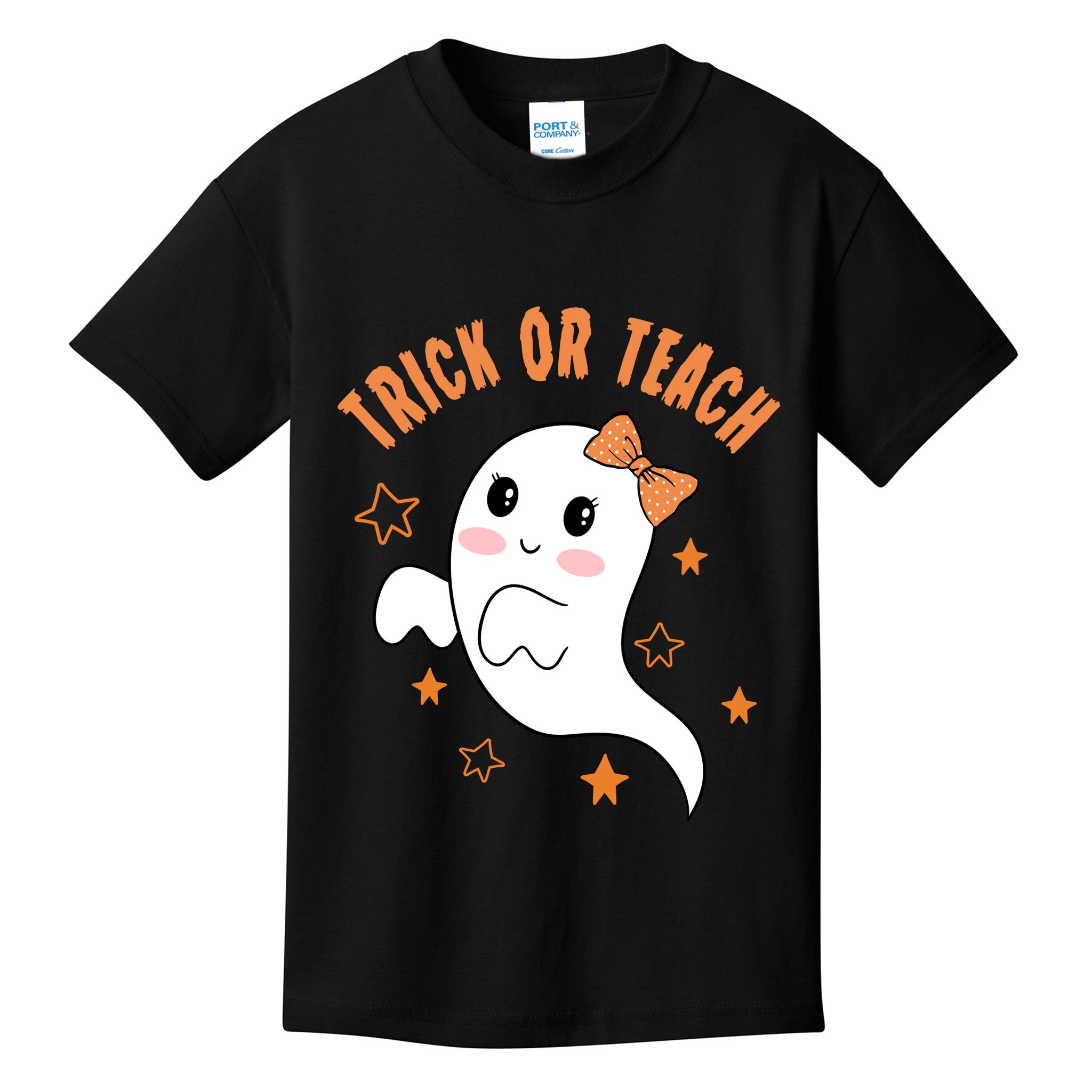 Trick Or Teach Cute Halloween Teacher Kids T-Shirt