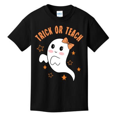 Trick Or Teach Cute Halloween Teacher Kids T-Shirt