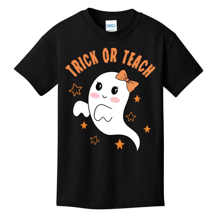 Trick Or Teach Cute Halloween Teacher Kids T-Shirt