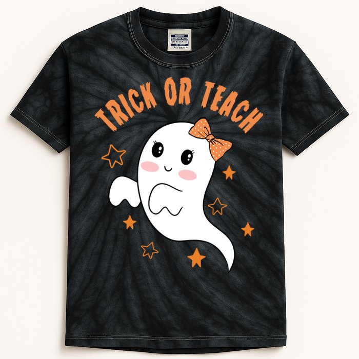 Trick Or Teach Cute Halloween Teacher Kids Tie-Dye T-Shirt