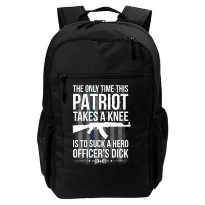 The only time this patriot takes a knee is to suck a hero Backpack