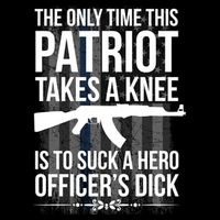 The only time this patriot takes a knee is to suck a hero Drawstring Bag