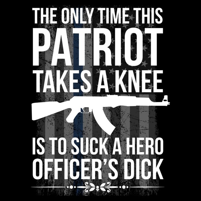 The only time this patriot takes a knee is to suck a hero Drawstring Bag