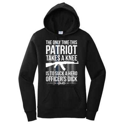 The only time this patriot takes a knee is to suck a hero Women's Pullover Hoodie