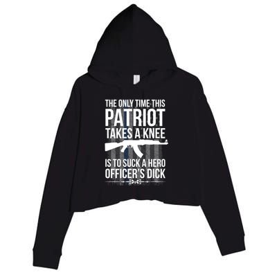 The only time this patriot takes a knee is to suck a hero Crop Fleece Hoodie